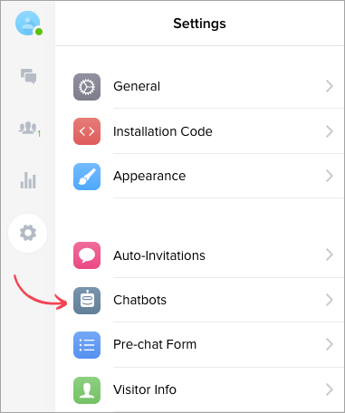 chatbots-section-in-the-app