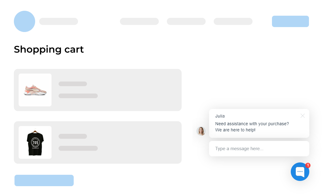 checkout-live-chat-en Live chat on a checkout page