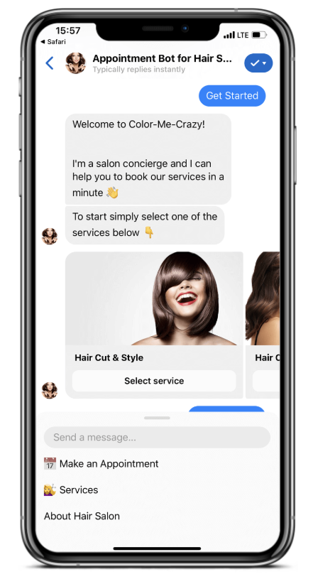 hair-salon-chatbot Hair salon chatbot