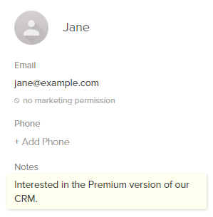 internal-notes The internal notes feature in live chat