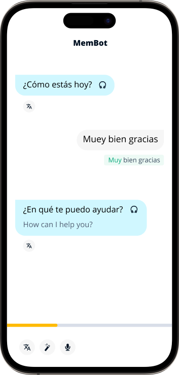 membot Chatbot for language learners.