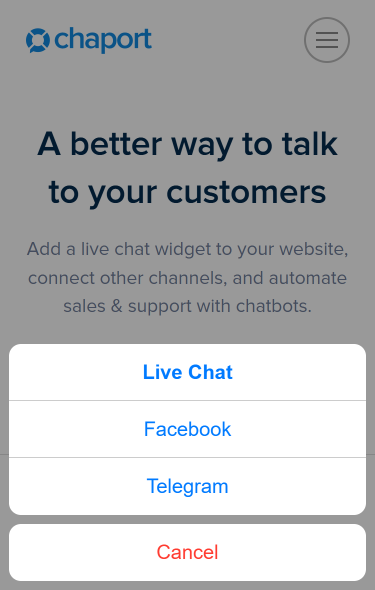 mobile-widget-telegram-en Chat widget on mobile devices