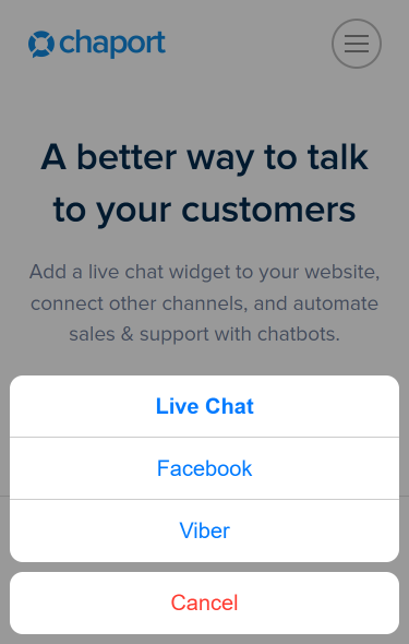 mobile-widget-viber-en Chat widget on mobile devices