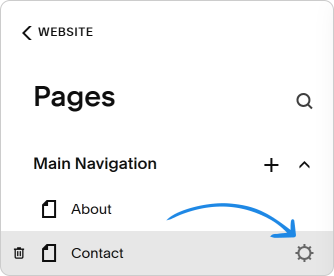 squarespace-method-2-step-4 Page settings on Squarespace
